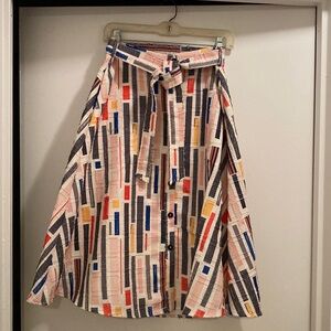 Colorful Geometric Patterned Skirt